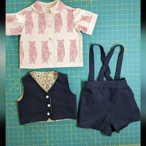 Handmade 1960s pattern toddler suit - Picture 1 of 5